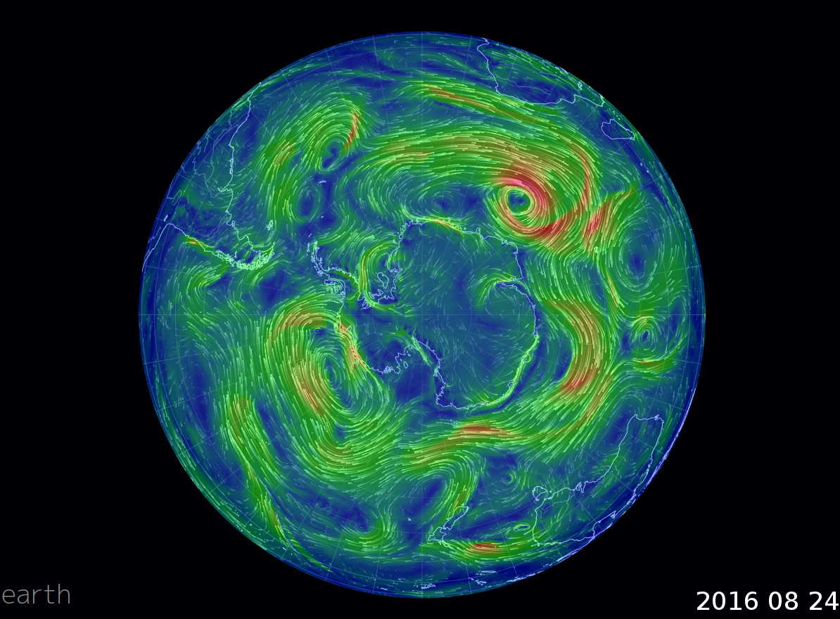 Sud, 850 hPa, 2016/08/24
