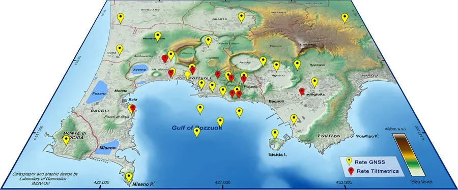 Rete GNSS e rete tiltmetrica INGV Osservatorio Vesuviano dei Campi Flegrei