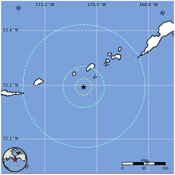 Isole Fox, Alaska, terremoto M6.0 19 maggio 2024 EPE